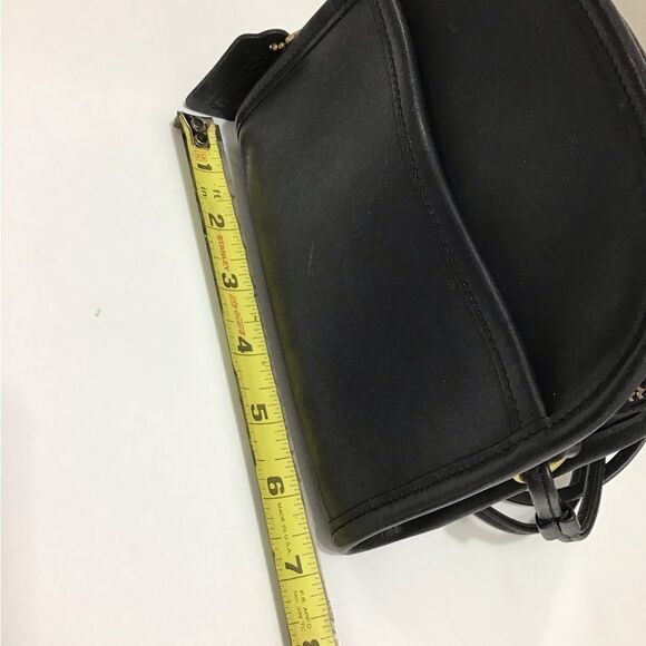 Vintage Black Coach Abbie 9017 Crossbody Zip Bag Leather Mini Crossbody Bag - Picture 11 of 14